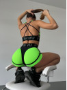 Шорти FITRUN Shorts Super Nuts "Neon Green Relief"