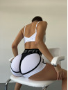 Шорти FITRUN Shorts Super Nuts "White Relief"