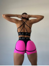 Шорти FITRUN Shorts Super Nuts "Pink Relief"