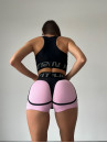 Шорти FITRUN Shorts Super Nuts "Flamingo Relief"