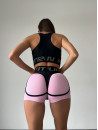 Шорти FITRUN Shorts Super Nuts "Flamingo Relief"