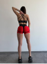 Шорти FITRUN Shorts Super Nuts "Shine Bordo"