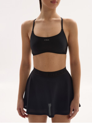 Юбка-шорты теннисная FITRUN Tennis Skort W1 "Total Black"