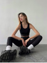 Спортивный Топ FITRUN Top "Total Black Bubble"