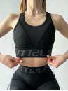 Спортивный Топ FITRUN Top "Total Black Relief Back"