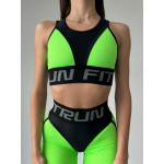 Sports Top FITRUN Top "Neon Green Relief"