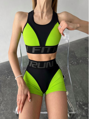 Sports Top FITRUN Top "Neon Green Relief"