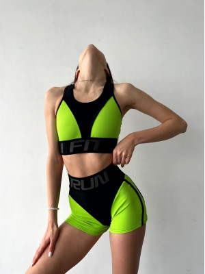 Спортивный Топ FITRUN Top "Neon Green Relief"