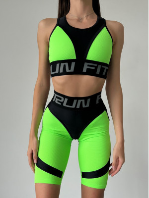 Спортивний Топ FITRUN Top "Neon Green Relief"