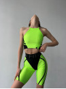 Спортивный Топ FITRUN Crop Top "Neon Green"