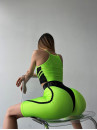 Sports Top FITRUN Crop Top "Neon Green"