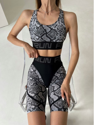 Спортивный Топ FITRUN Top X "White Python"