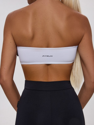 Спортивный Топ FITRUN Bandeau Top "Total White"