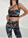 Sports Top FITRUN Top Racy "Black Leaves"