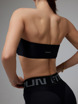 Спортивний Топ FITRUN Bandeau Top "Total Black"