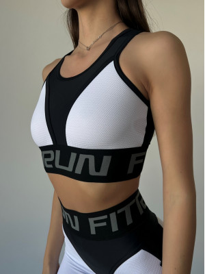 Sports Top FITRUN Top "White Relief"