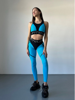 Sports Top FITRUN Top "Sky Blue Relief"