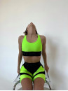 Cycling Short FITRUN Cycling Super Nuts Push-Up "Neon Green"