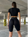 Cycling Short FITRUN Cycling Super Nuts "Total Black Relief"