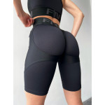 Велосипедки FITRUN Cycling Super Nuts Push-Up "Total Black Relief"