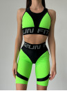 Велосипедки FITRUN Cycling Super Nuts Push-Up "Neon Green Relief"