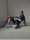 Cycling Short FITRUN Cycling V-Corsage "Blue Pythone"