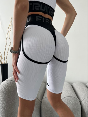 Cycling Short FITRUN Cycling Super Nuts "White Relief"