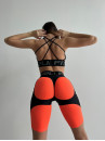 Cycling Short FITRUN Cycling Super Nuts Push-Up "Orange Relief"