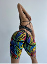 Cycling Short FITRUN Cycling Super Nuts "Colourful Zebra"