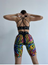 Cycling Short FITRUN Cycling Super Nuts "Colourful Zebra"