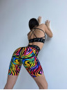 Cycling Short FITRUN Cycling Super Nuts "Colourful Zebra"