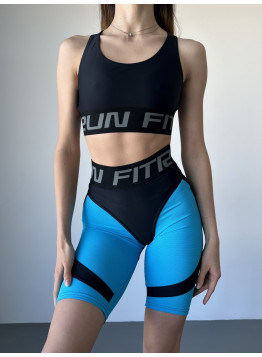Cycling Short FitRun  Cycling Super Nuts Push-Up "Sky Blue Relief"