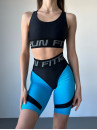 Велосипедки FITRUN  Cycling Super Nuts Push-Up "Sky Blue Relief"