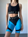 Велосипедки FITRUN Cycling Super Nuts Push-Up "Sky Blue Relief"