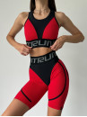 Cycling Short FITRUN Cycling Super Nuts "Red Relief"