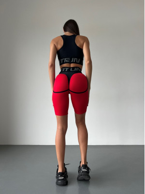 Cycling Short FITRUN Cycling Super Nuts "Red Relief"