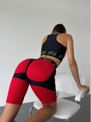 Cycling Short FITRUN  Cycling Super Nuts Push-Up "Red Relief"