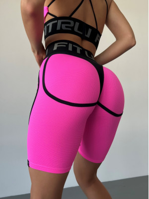 Cycling Short FITRUN Cycling Super Nuts "Pink Relief"