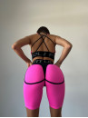 Cycling Short FITRUN Cycling Super Nuts "Pink Relief"