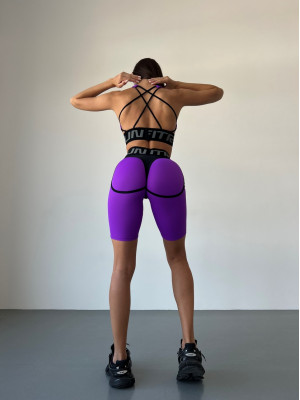 Cycling Short FITRUN Cycling Super Nuts "Purple Relief"