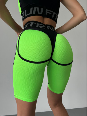 Велосипедки FITRUN Cycling Super Nuts "Neon Green Relief"