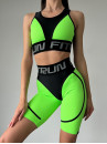 Cycling Short FITRUN Cycling Super Nuts "Neon Green Relief"