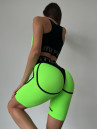 Cycling Short FITRUN Cycling Super Nuts "Neon Green Relief"