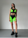 Cycling Short FITRUN Cycling Super Nuts "Neon Green Relief"