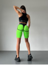 Cycling Short FITRUN Cycling Super Nuts "Neon Green Relief"