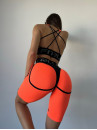 Cycling Short FITRUN Cycling Super Nuts "Orange Relief"