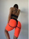 Cycling Short FITRUN Cycling Super Nuts "Orange Relief"