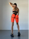 Cycling Short FITRUN Cycling Super Nuts "Orange Relief"