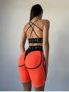 Cycling Short FITRUN Cycling Super Nuts "Orange Relief"