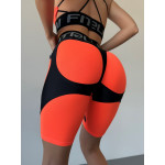 Cycling Short FITRUN  Cycling Super Nuts Push-Up "Orange Relief"
